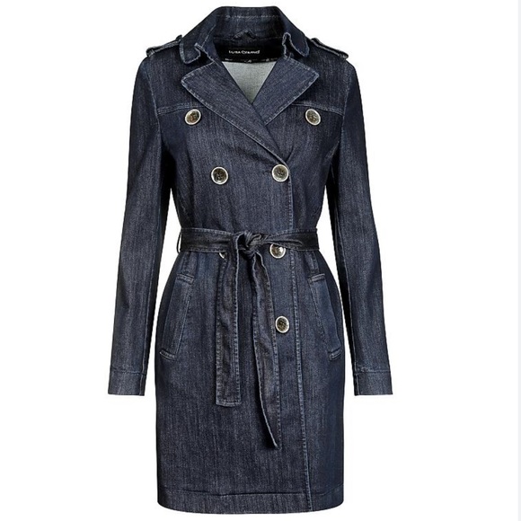 Luisa Cerano Jackets & Blazers - Luisa Cerano Denim Trench Coat Jacket
